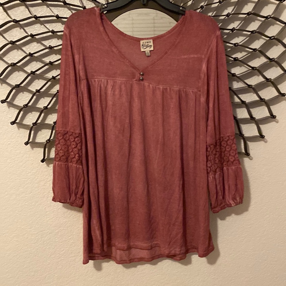 Como Vintage blouse, NWT, mauve, SZ L